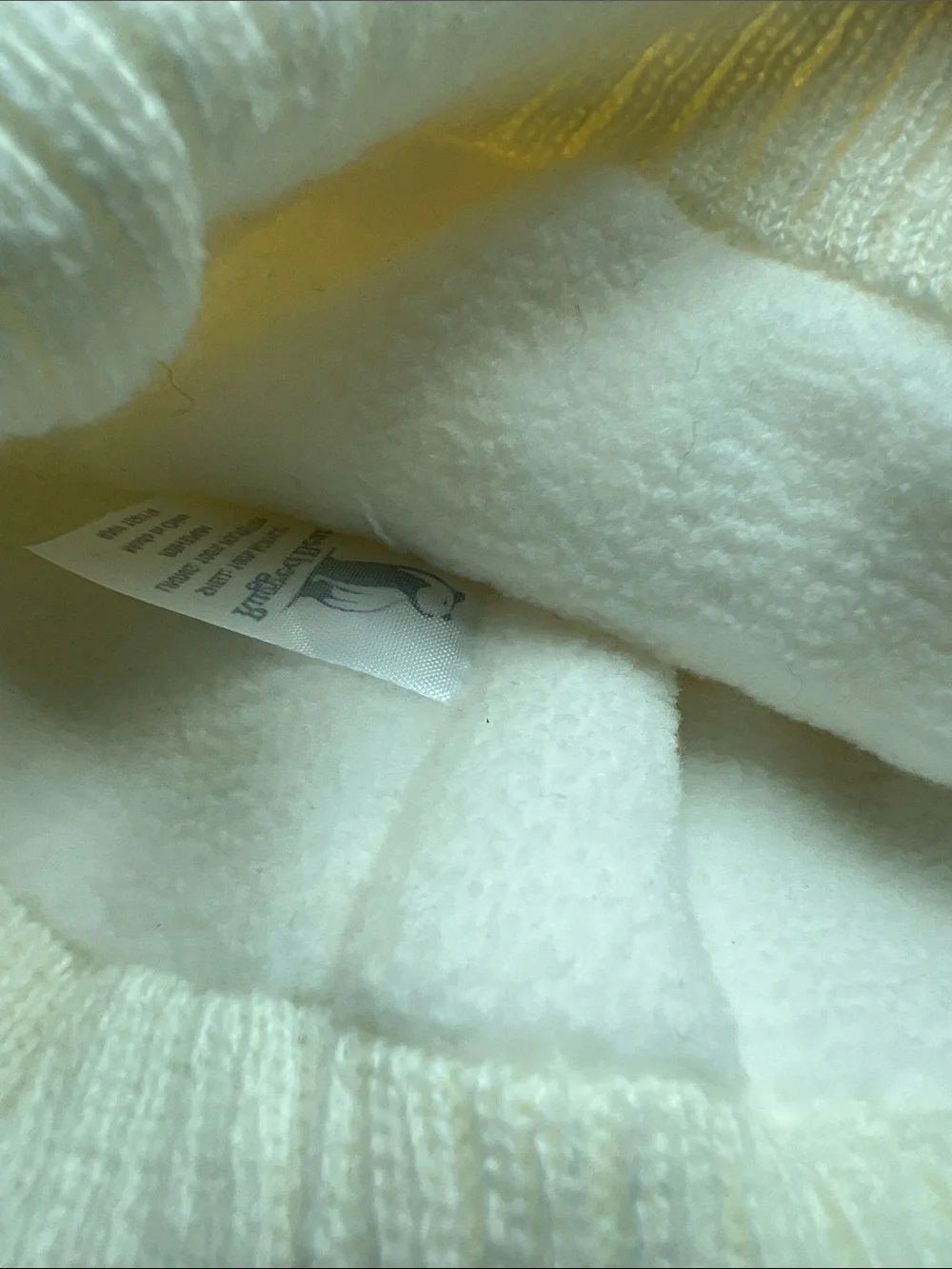 Baby Cream Ribbed Knit Beanie